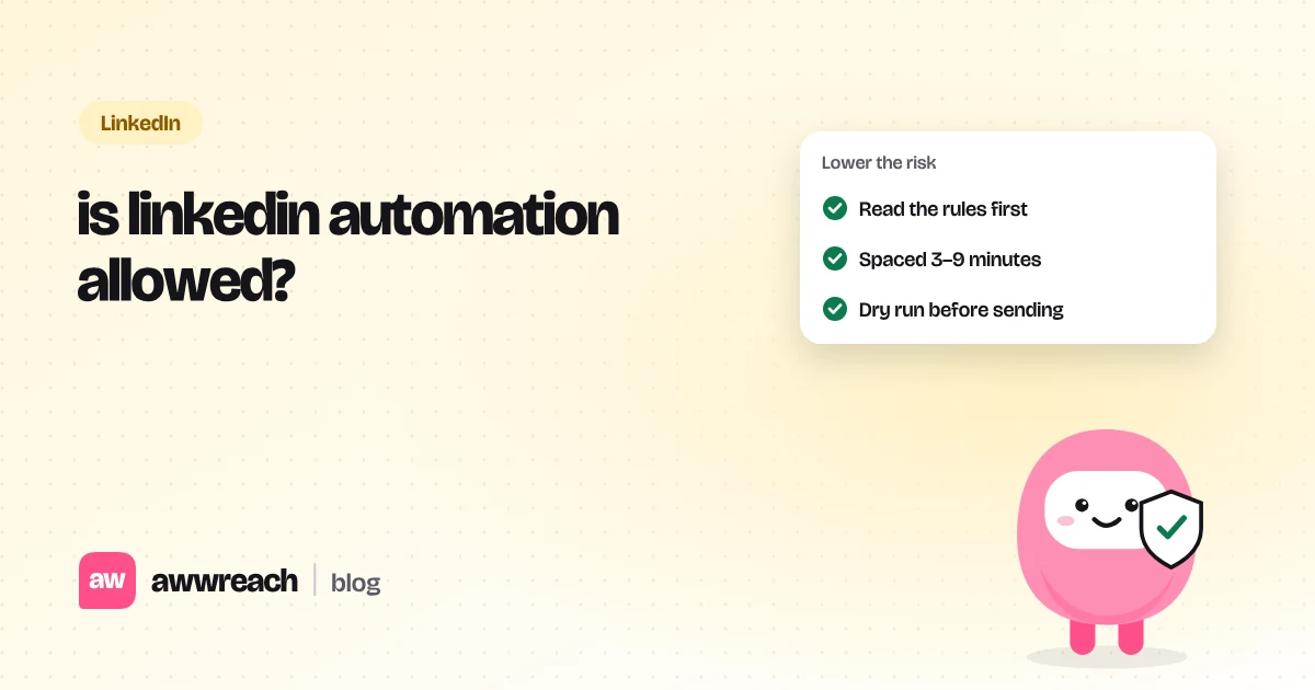 The awwreach buddy holding a shield next to a LinkedIn activity log with spaced steps